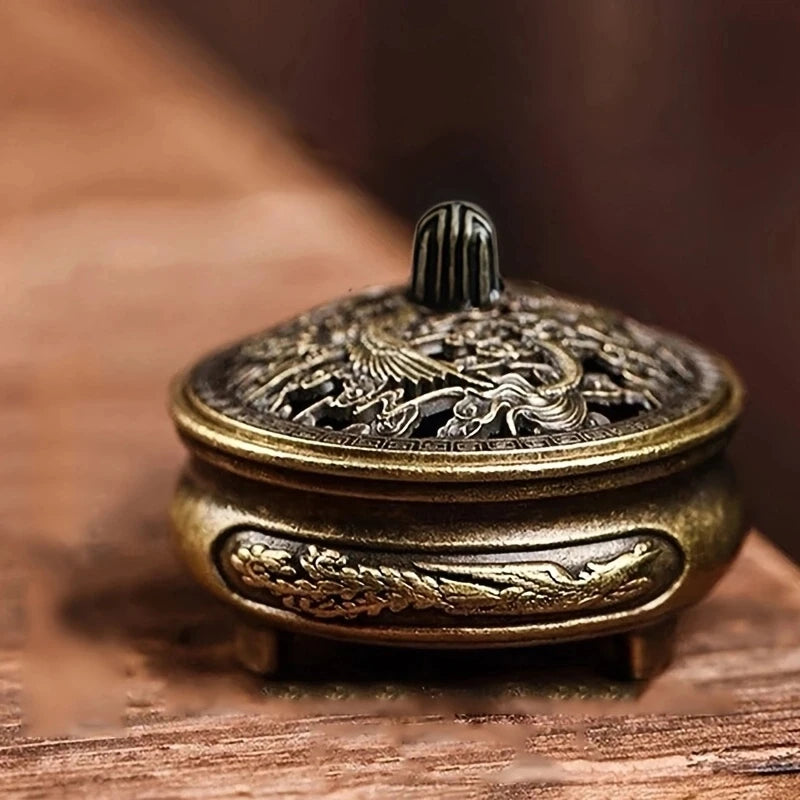 Antique Brass Pocket Incense Burner - Image 2