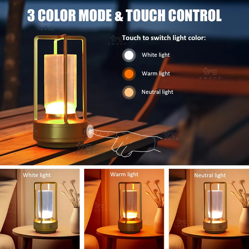 Portable Wireless Table Lamp – LED Touch Night Light for Home & Decor - Image 2