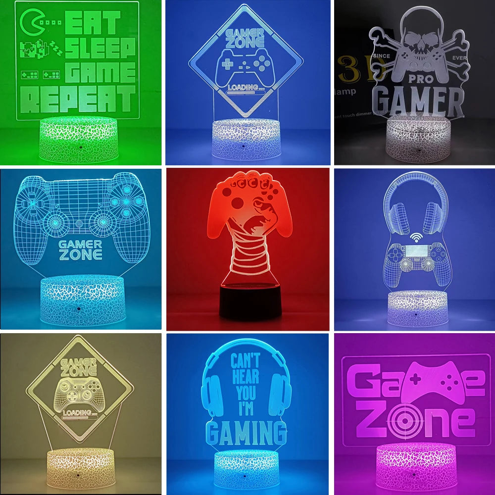 3D LED Gaming Table Lamp – Game-Themed Night Light for Kids & Gaming Room Decor - Image 2