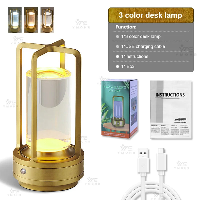 Portable Wireless Table Lamp – LED Touch Night Light for Home & Decor - Image 8