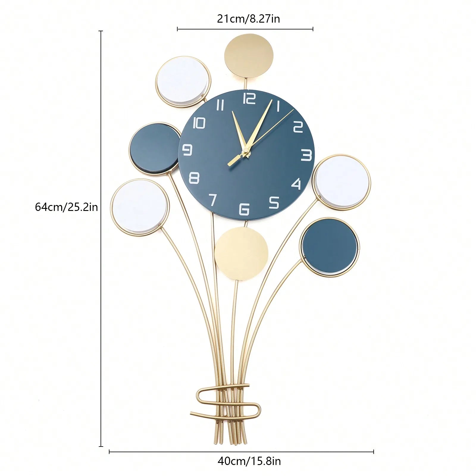 Large Hot Air Balloon Wall Clock – Silent Battery-Operated Design, No Drilling Required - Image 4