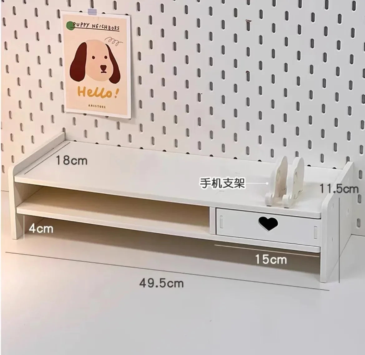 INS Desktop Elevation Stand with Drawers – Multifunctional Storage & Display Rack for Student and Home Office Desks - Image 6