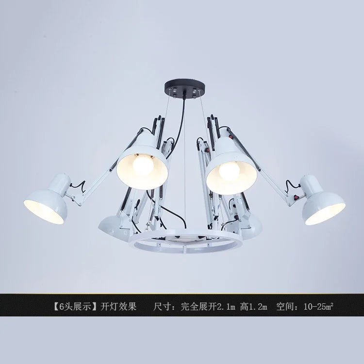 Modern Iron Chandelier – Decorative Hanging Light for Office Desks, Coffee Tables & Kitchen Dining Spaces - Image 5