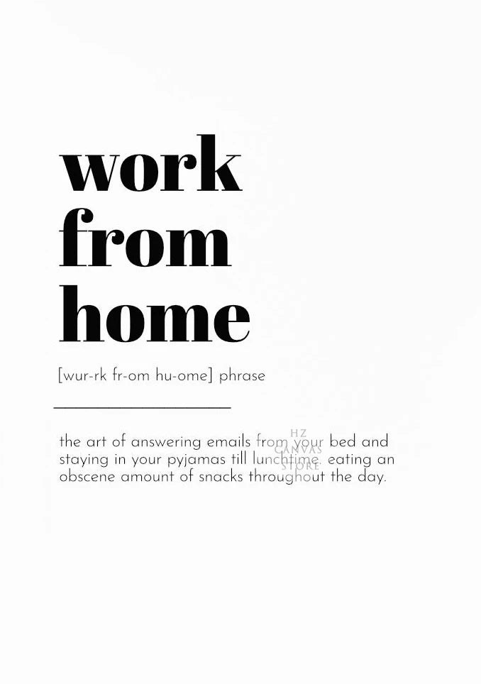 Home Office Definition Poster – Canvas Wall Art Print with Funny Work-from-Home Quote, Minimalist Office Décor Gift - Image 8