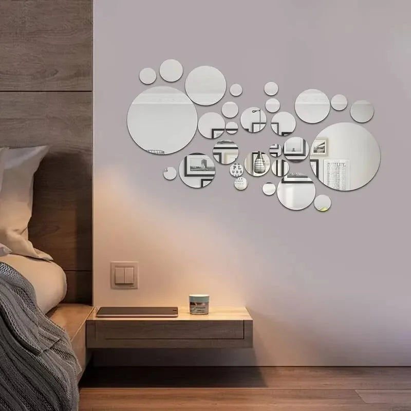 26PCs/Set 3D Acrylic Mirror Wall Stickers - Image 2