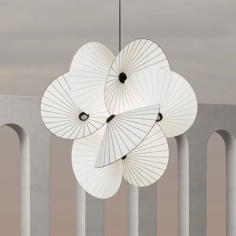 Moooi Serpentine-Inspired Chandelier – Japanese-Style Fabric Pendant Light for Office, Loft & Home Décor
