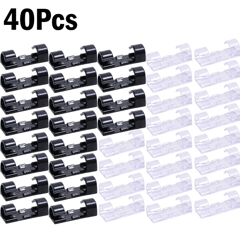 1β60Pcs Self-Adhesive Cable Clips Organizer - Image 7