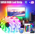 1–30M LED Strip Lights RGB 5050 – Color Changing Lights with Remote, App Control & Music Sync