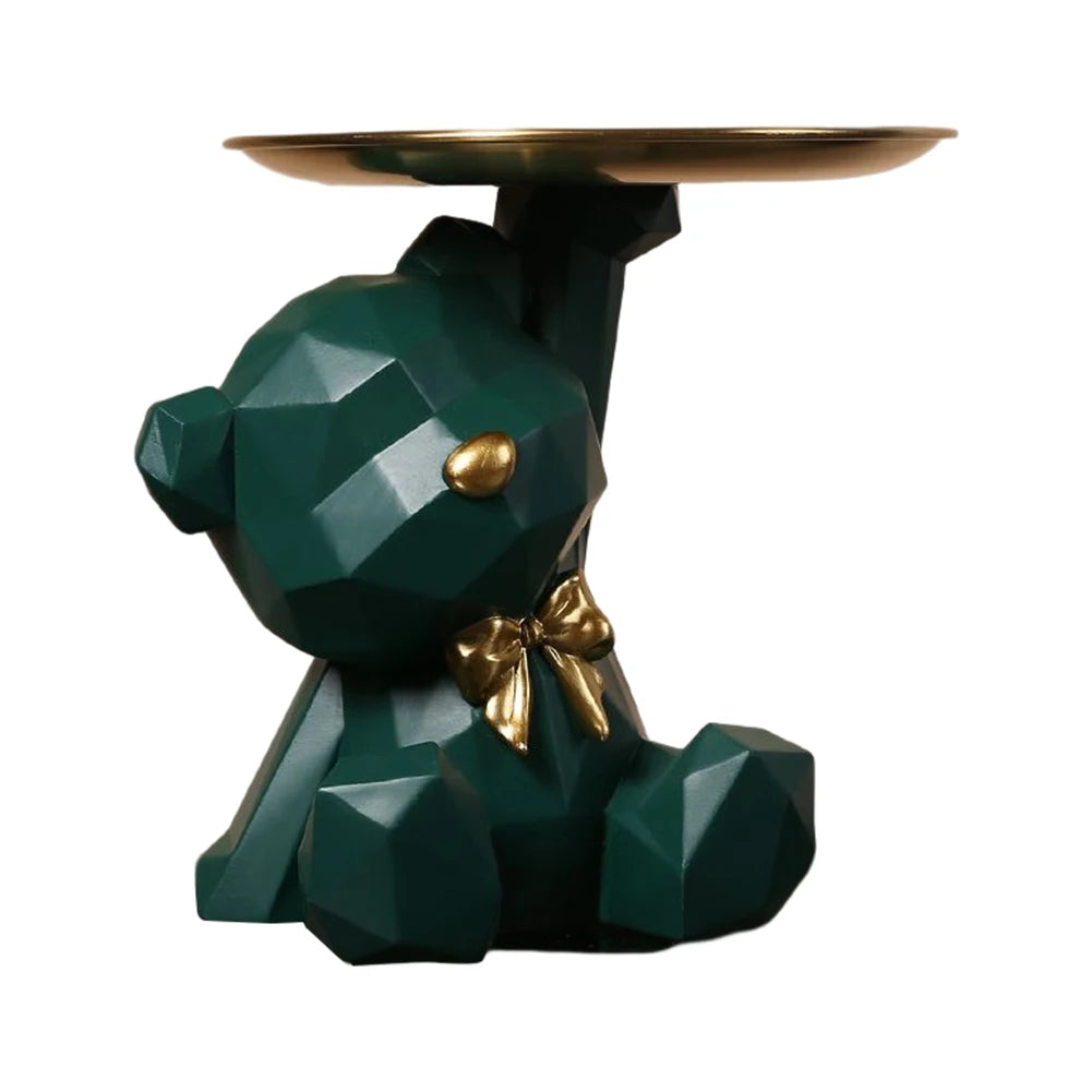 Geometric Bear Resin Sculpture - Image 8