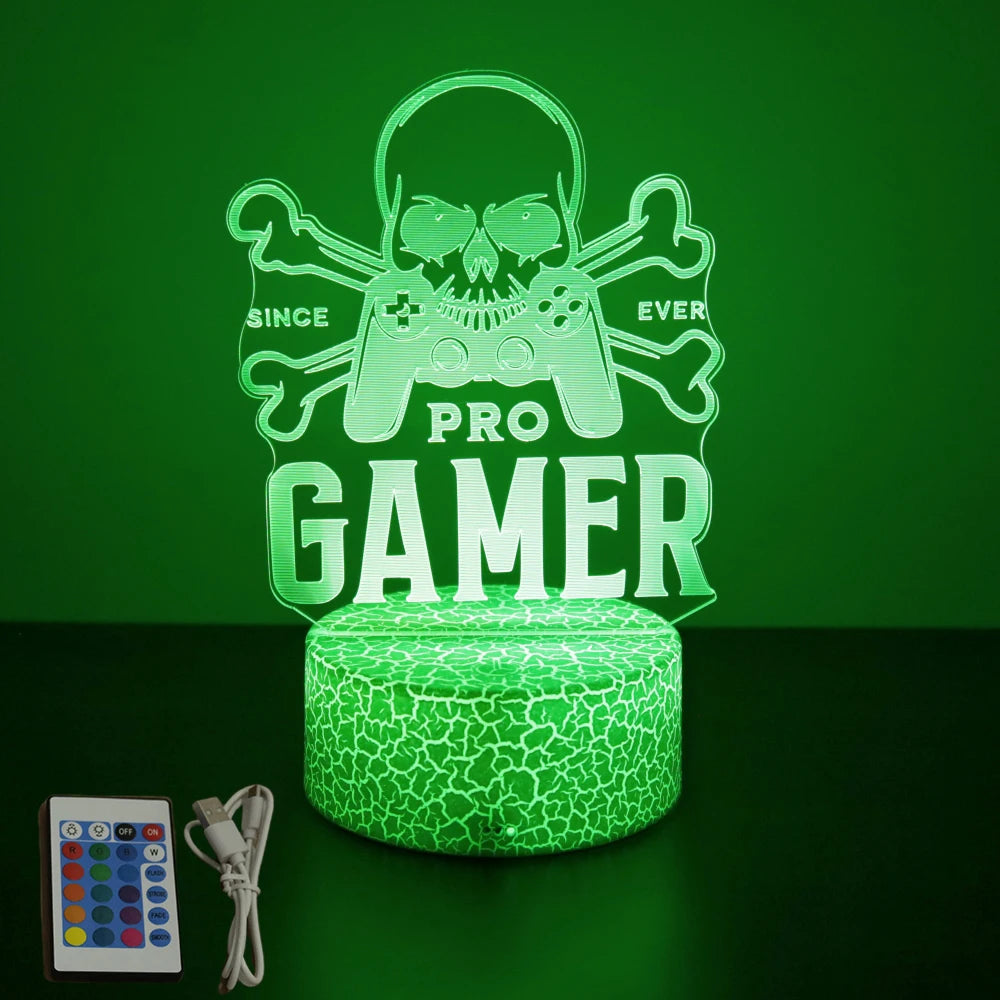 NEON GAMER 3D LED Lamp – RGB Night Light for Gaming Setup & Bedroom Decor - Image 37