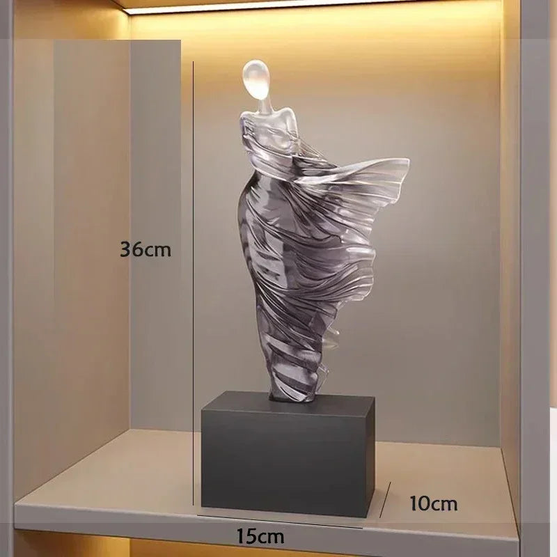 Figure Sculpture Resin Art – Minimalist Senior Portrait Statue for Home & Office Decor - Image 6