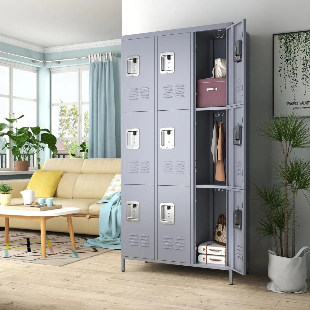 Metal Lockers for Employees – 9-Door Steel Storage Locker Cabinet for Home, Office, School & Gym - Image 6