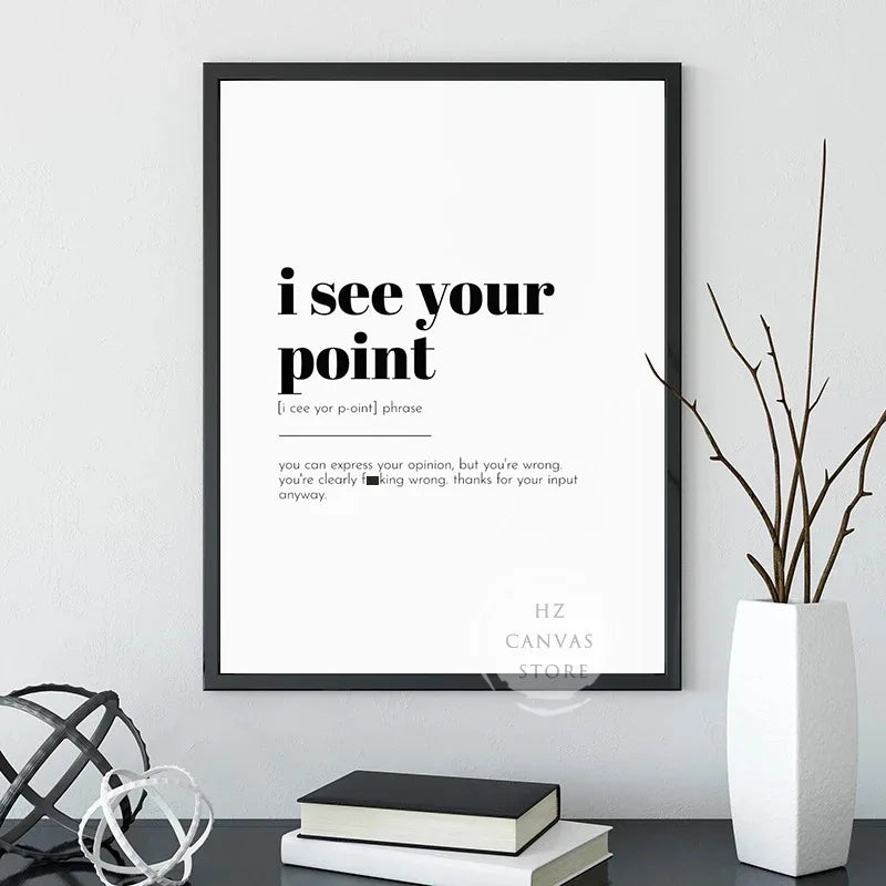 Home Office Definition Poster – Canvas Wall Art Print with Funny Work-from-Home Quote, Minimalist Office Décor Gift - Image 3