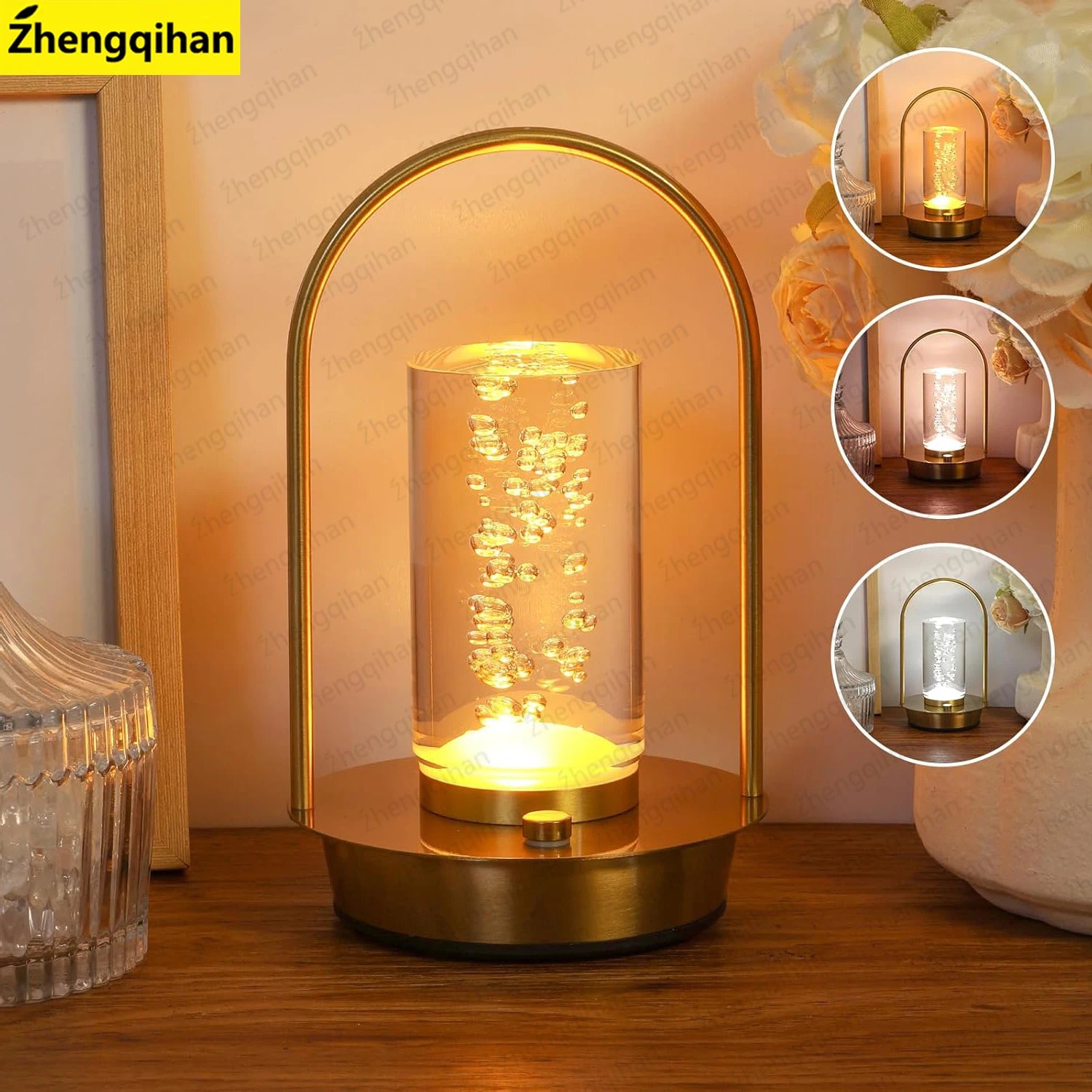 LED Table Lamp – USB Rechargeable Touch Sensor Night Light for Bedroom & Desk
