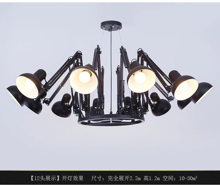 Modern Iron Chandelier – Decorative Hanging Light for Office Desks, Coffee Tables & Kitchen Dining Spaces - Image 6