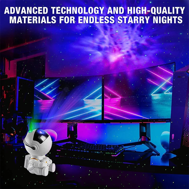 Astronaut Projector Night Light – Galaxy Star Ceiling Lamp for Bedroom & Kids’ Gifts - Image 3