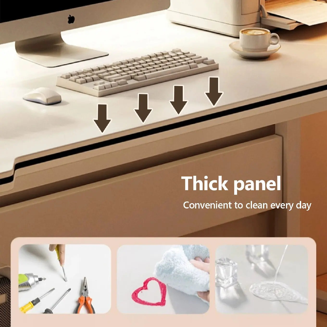 Modern Simple Gaming & Computer Desk – Wood Writing Table for Home, Office, or Student Use - Image 6