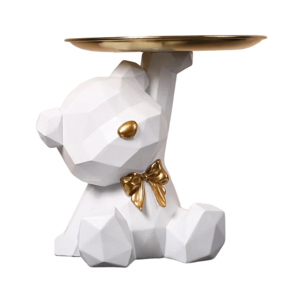 Geometric Bear Resin Sculpture - Image 11