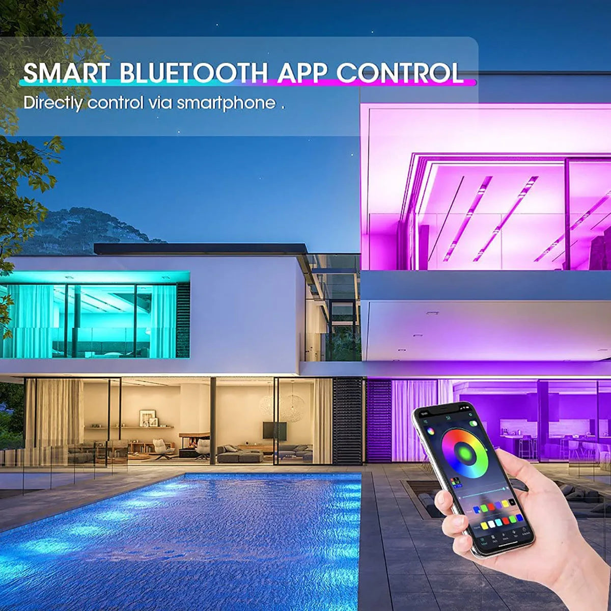 5M/10M/15M/20M RGBIC LED Strip Lights – USB 5V with APP Control & Music Sync for TV, PC & Gaming Backlight - Image 2