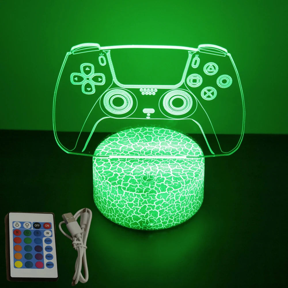 NEON GAMER 3D LED Lamp – RGB Night Light for Gaming Setup & Bedroom Decor - Image 17