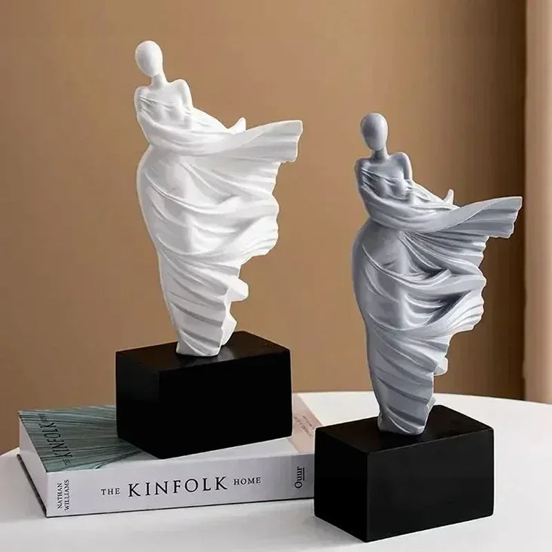 Figure Sculpture Resin Art – Minimalist Senior Portrait Statue for Home & Office Decor - Image 4