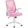 Beige Mid-Back Desk Chair – Ergonomic Swivel Office Chair with Adjustable Arms & Mesh Lumbar Support - Image 7