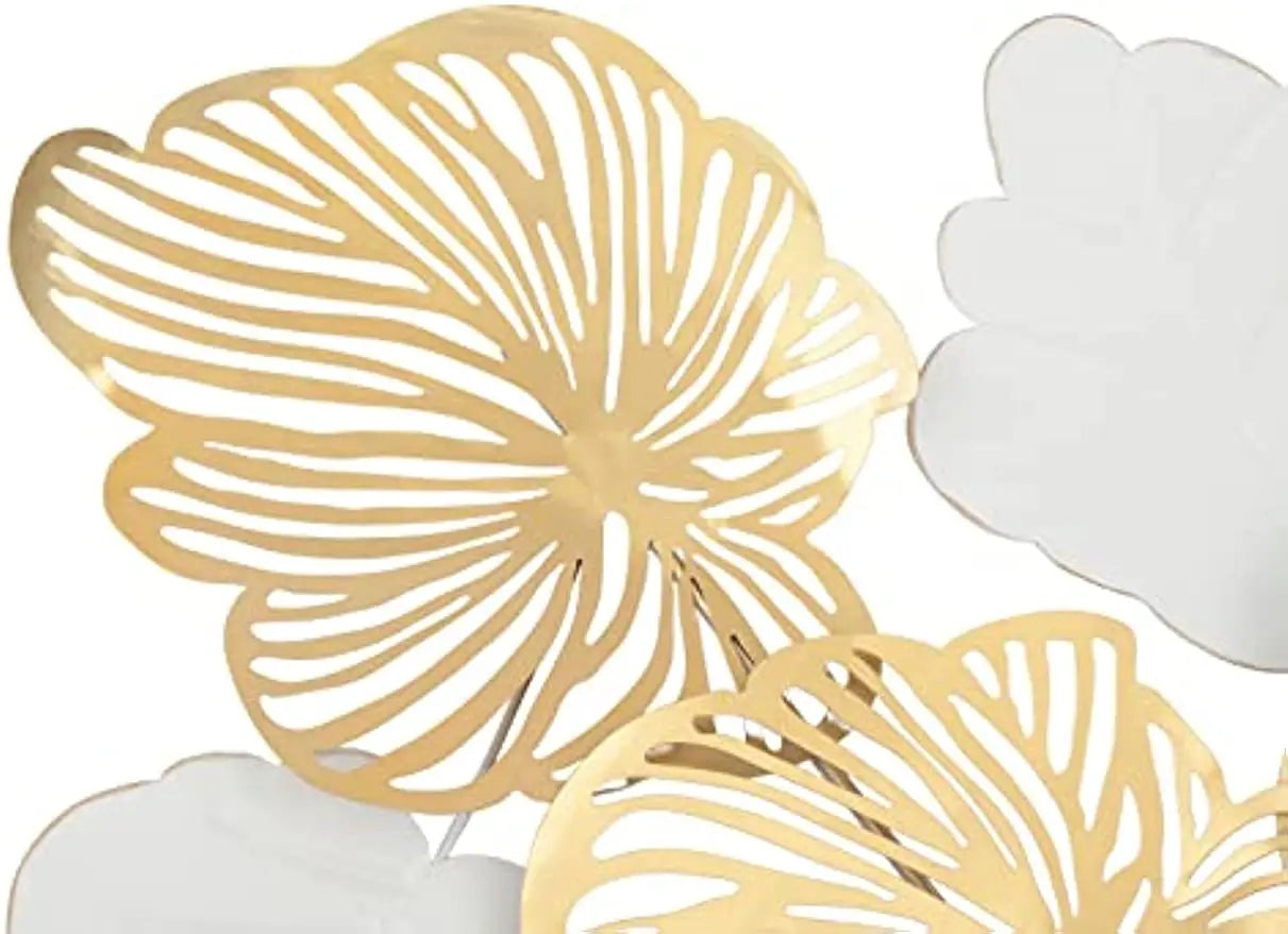 3D Metal Wall Decor – "Gold Flower Blooming" Handmade Leaf Sculpture for Modern Home Decoration - Image 2