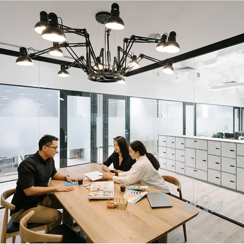 Modern Iron Chandelier – Decorative Hanging Light for Office Desks, Coffee Tables & Kitchen Dining Spaces - Image 4