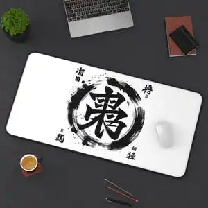 Desk Mat with Chinese & Japanese Traditional Kanji Calligraphy – Mouse Pad & Office Decor Accessory for Zen Workspace - Image 6