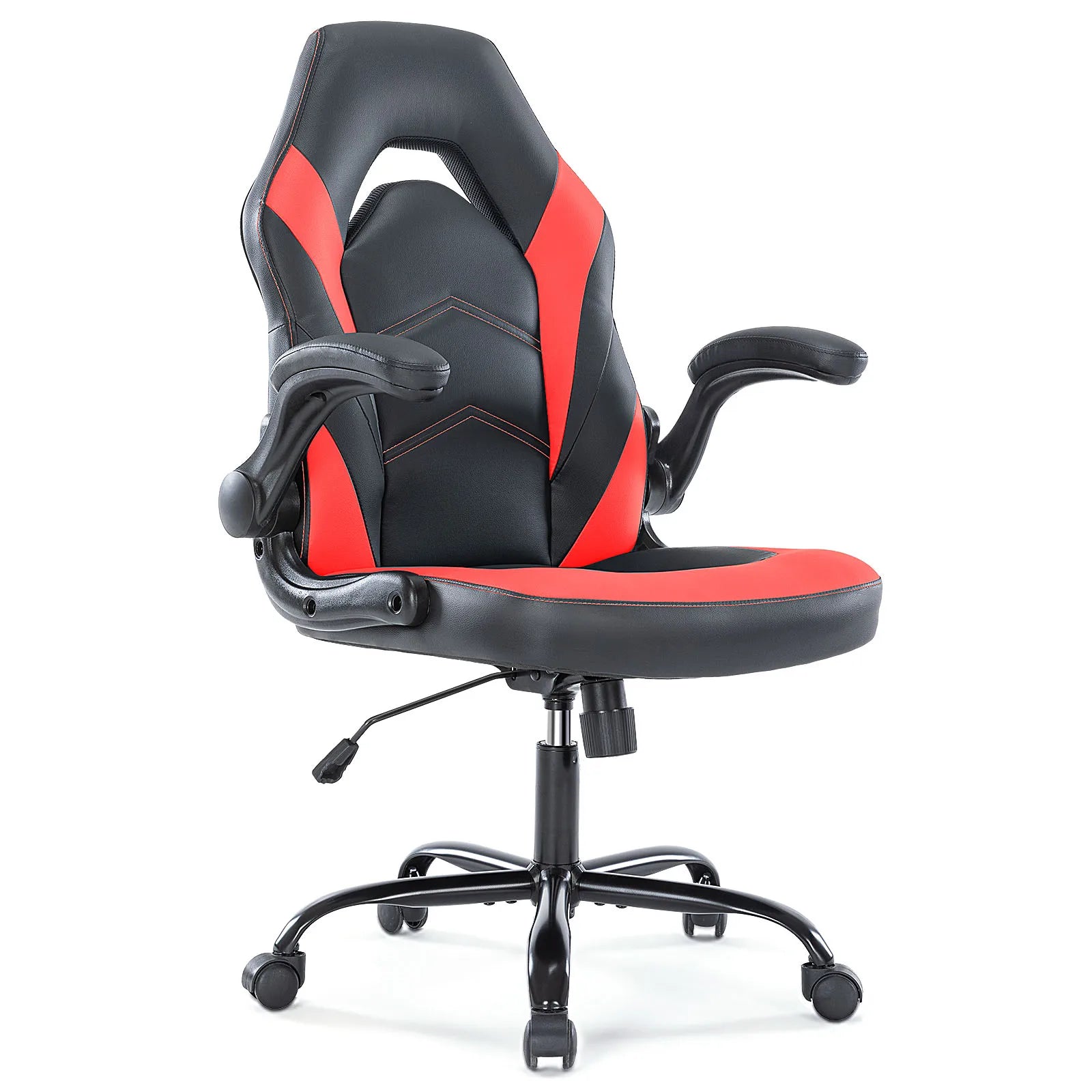 JHK Ergonomic PU Leather Gaming & Office Chair – Adjustable Racing Style with Flip-Up Armrests - Image 8