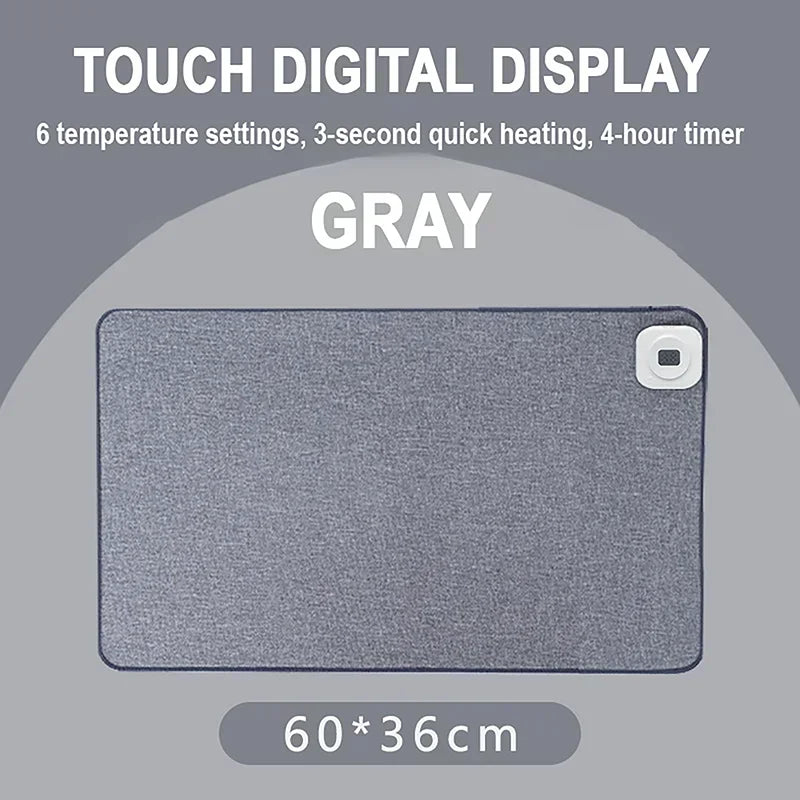 Digital Display Heated Mouse Pad – Electric Hand Warmer Desk Mat with Temperature Display for Office & Home Use - Image 9
