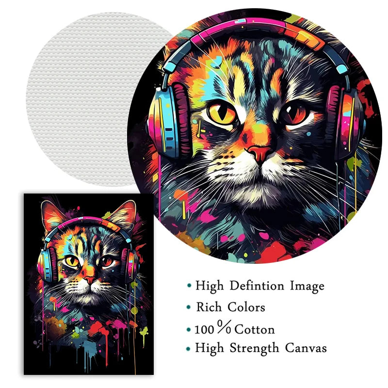 Animal Gamer Poster Set – Graffiti Style Canvas Wall Art for Teen & Gaming Room Decor - Image 5