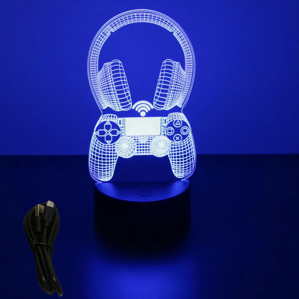 NEON GAMER 3D LED Lamp – RGB Night Light for Gaming Setup & Bedroom Decor - Image 19