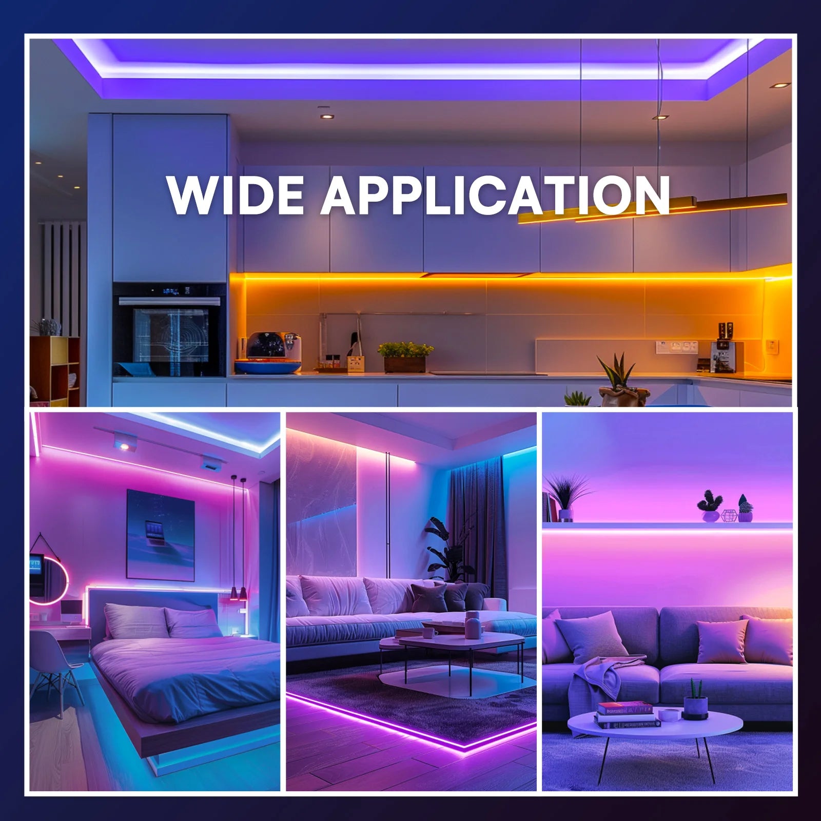 Intelligent WiFi LED Light Belt – 100ft/200ft RGB Strip with APP & Remote Control, Built-in Mic - Image 4