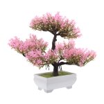 Mini Artificial Cherry Blossom Bonsai – Realistic Faux Tree for Desktop & Interior Decoration