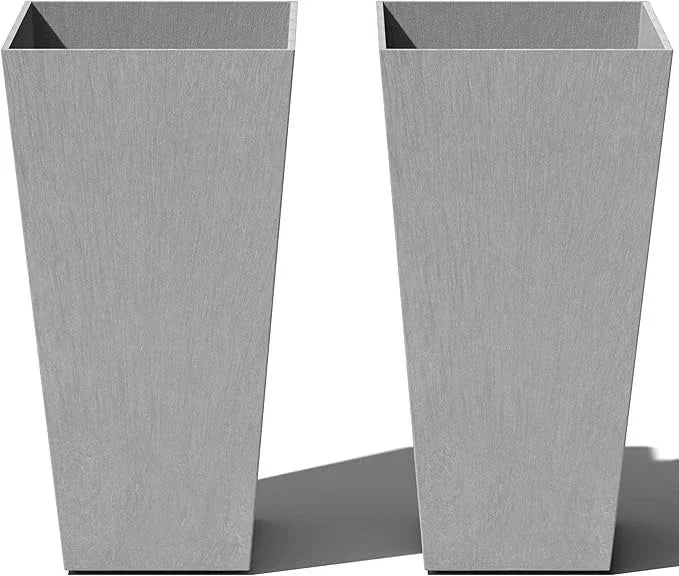 Indoor/Outdoor Taper Planter – Set of 2 (30 Inch Tall) Modern Garden Pots - Image 8
