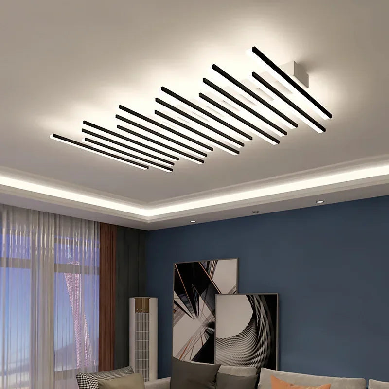 Nordic Art Line LED Ceiling Lamp – Fishbone Acrylic Chandelier for Living Room & Restaurant Decor - Image 3