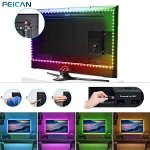Gaming LED Light Strip – 2M RGB Monitor/TV Backlight with USB, Music Sync & Remote Control
