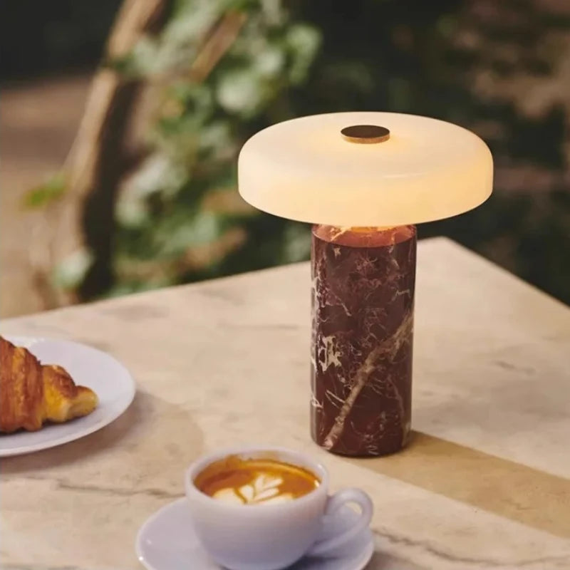 Modern Designer Charging Table Lamp – Touch Marble Atmosphere Light for Home & Office - Image 4