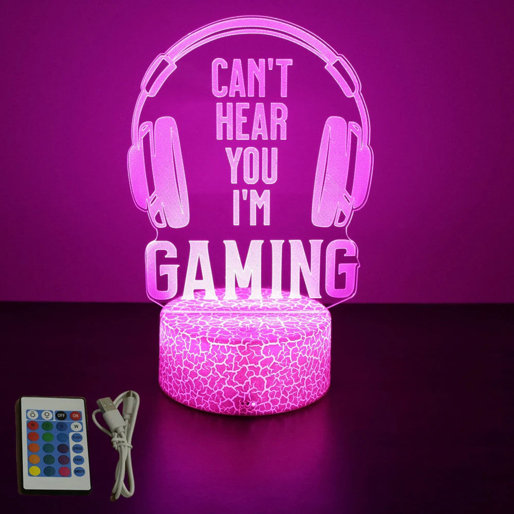 NEON GAMER 3D LED Lamp – RGB Night Light for Gaming Setup & Bedroom Decor - Image 12