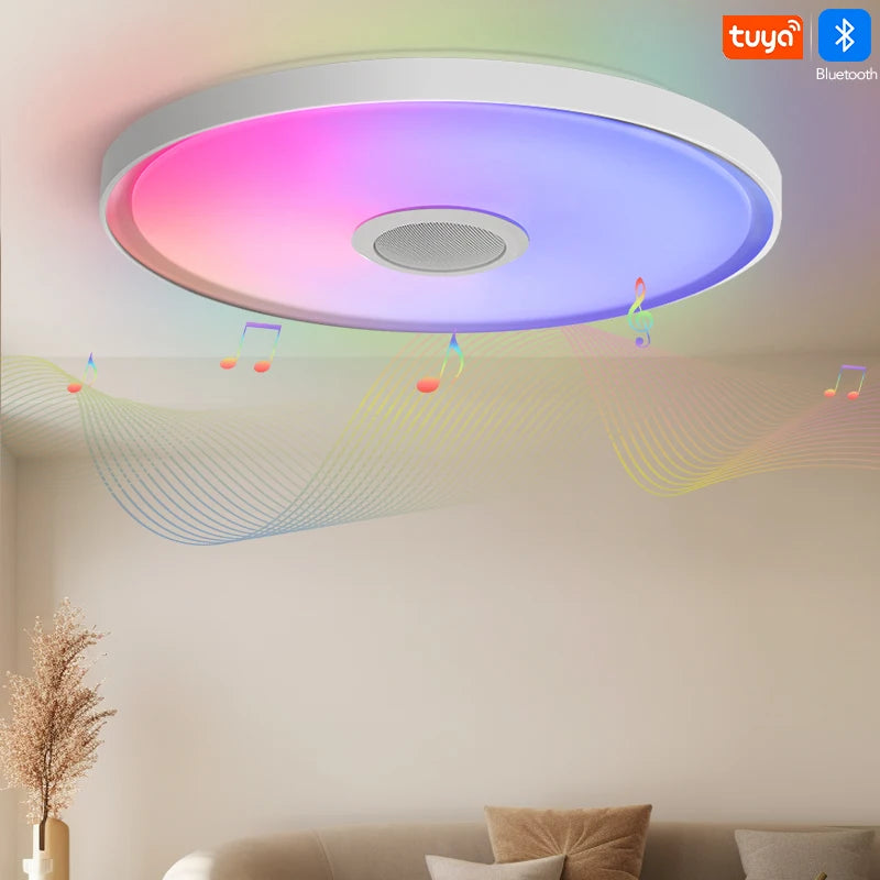 LED Smart Ceiling Lamp – RGB+CW Dimmable Light with APP & Remote Control, Music Speaker for Home Decor - Image 7