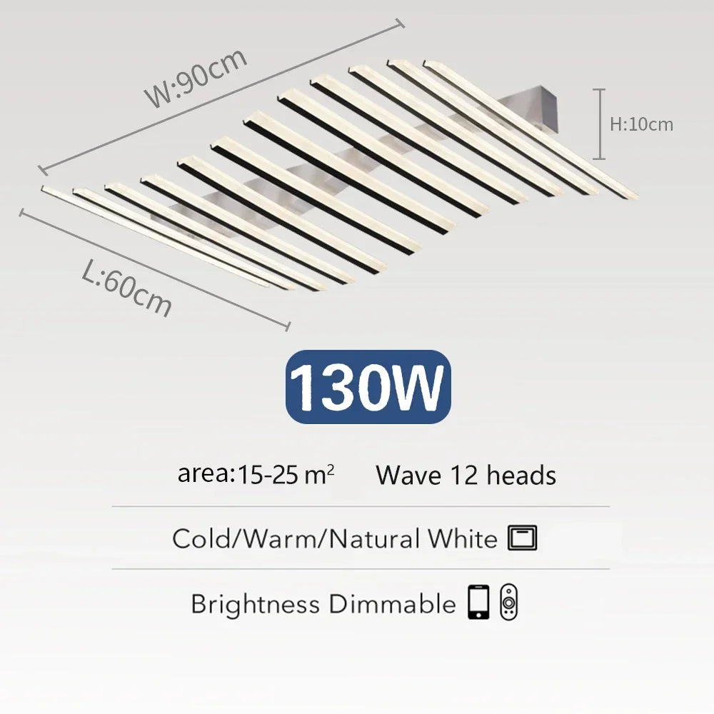 Nordic Art Line LED Ceiling Lamp – Fishbone Acrylic Chandelier for Living Room & Restaurant Decor - Image 8