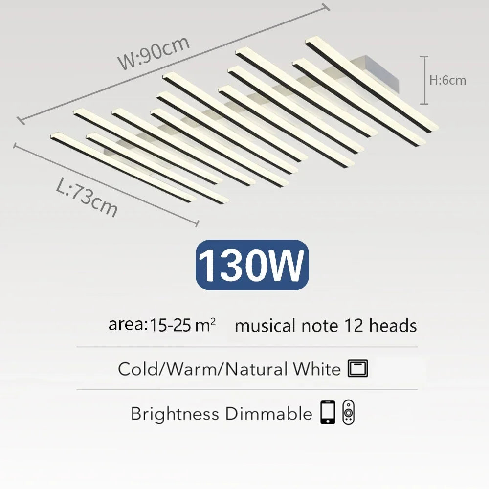 Nordic Art Line LED Ceiling Lamp – Fishbone Acrylic Chandelier for Living Room & Restaurant Decor - Image 11