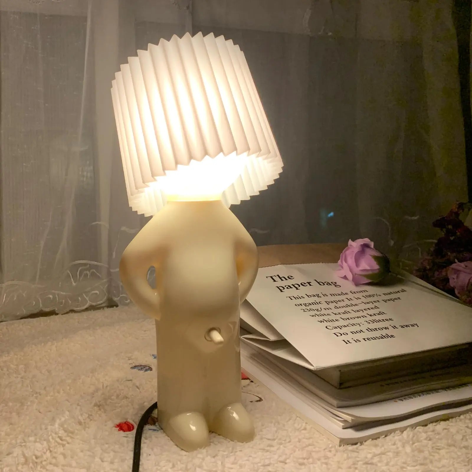 Creative Table Small Book Lights – Little Naughty Boy Night Light for Children & Home Decor - Image 2