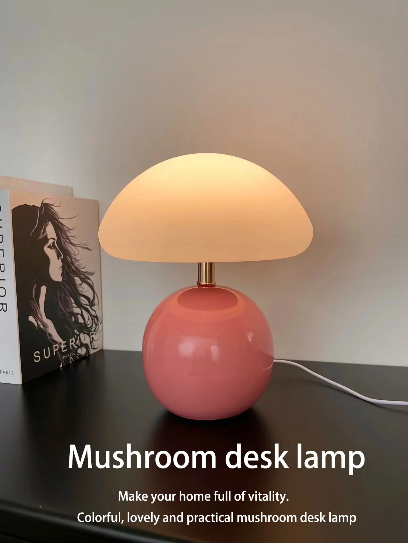 Mushroom USB Table Lamp – Cute Decorative Night Light for Bedroom & Desk - Image 6