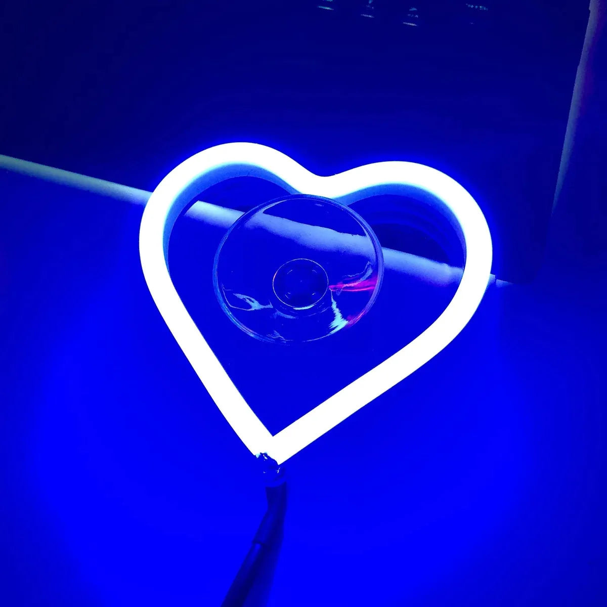 Car Interior Decorative Ambient Light – Heart-Shaped Neon LED Atmosphere Lamp for Windows - Image 8