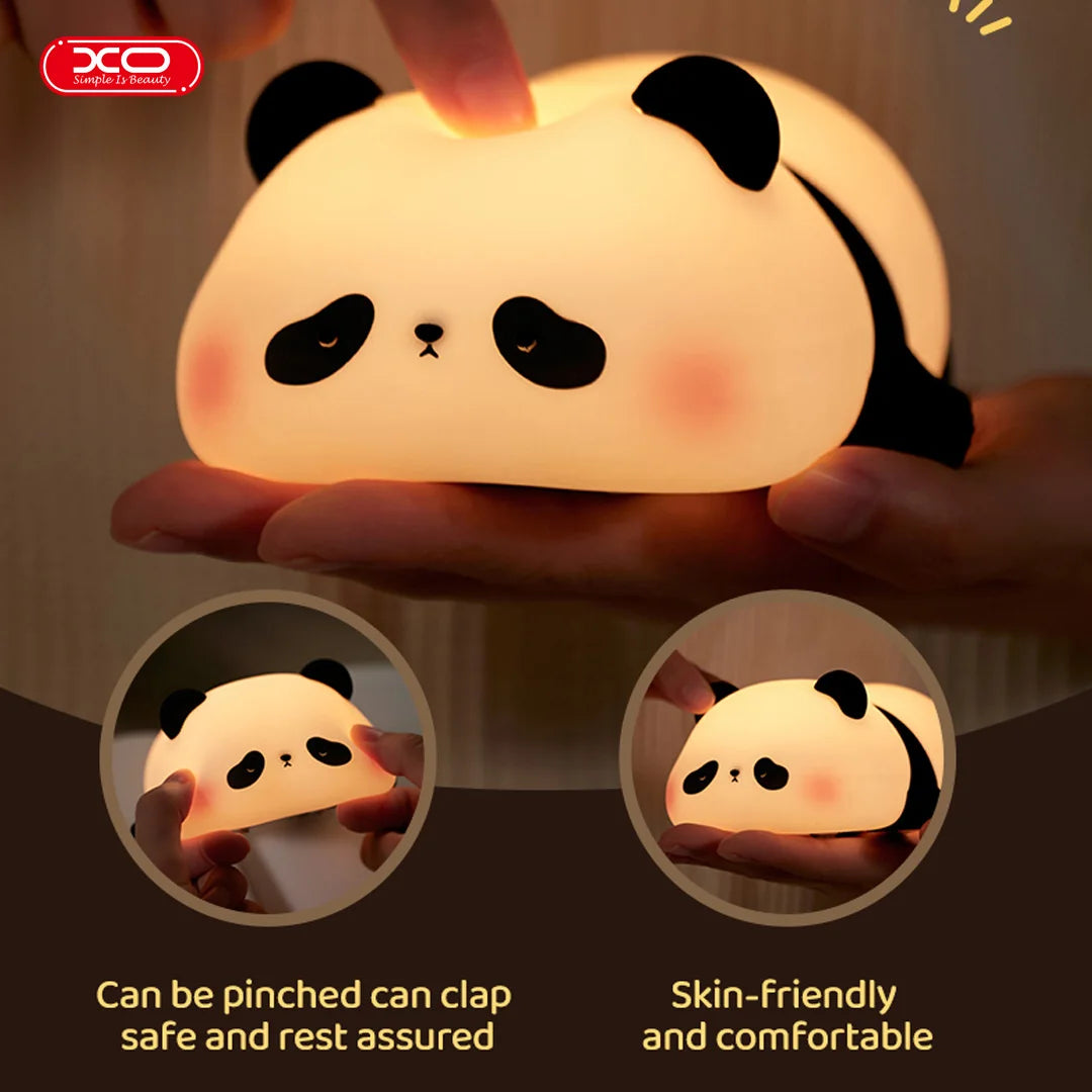 Mini Panda Silicone Night Light – USB Rechargeable LED Bedside Lamp for Kids & Babies - Image 4