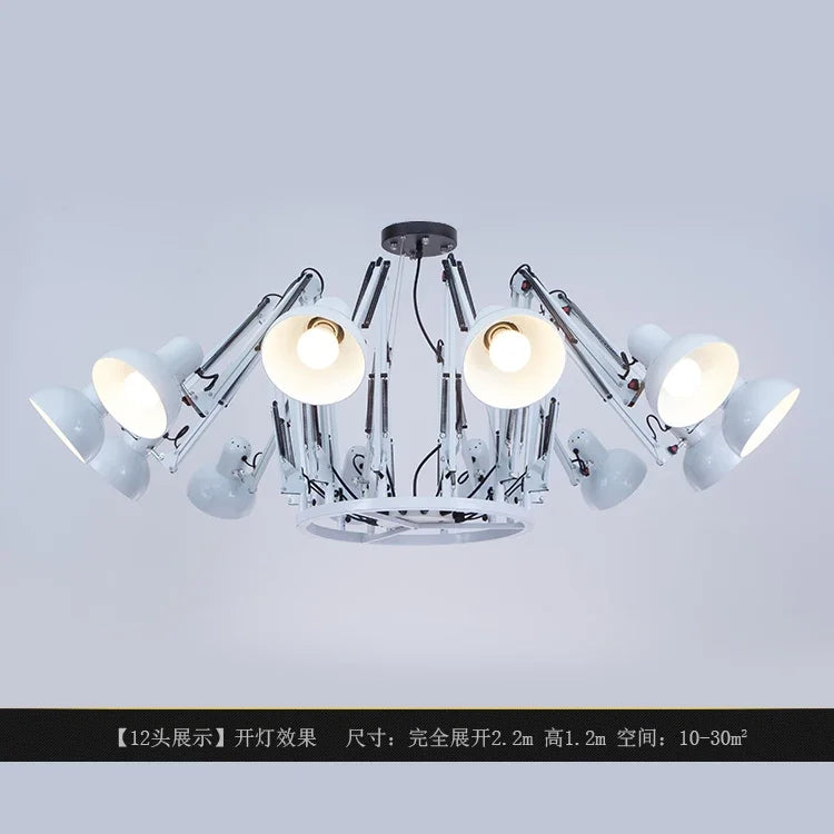 Modern Iron Chandelier – Decorative Hanging Light for Office Desks, Coffee Tables & Kitchen Dining Spaces - Image 16