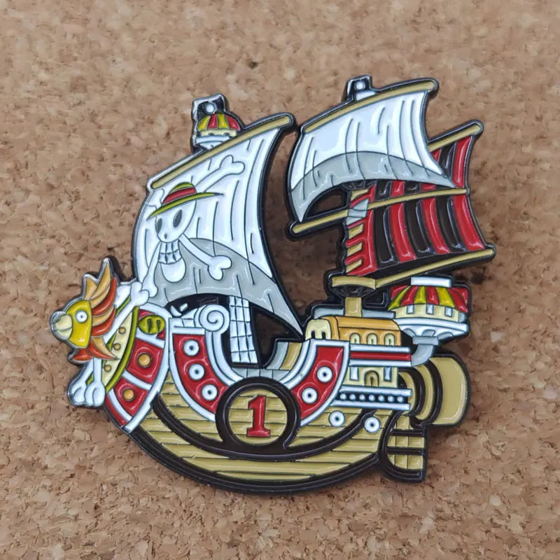 One Piece Going Merry Enamel Pin – Pirate Ship Brooch Lapel Pin for Backpacks, Bags & Fashion Accessories - Image 4