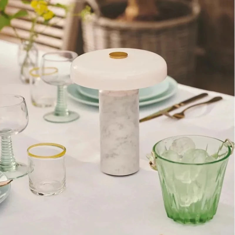 Modern Designer Charging Table Lamp – Touch Marble Atmosphere Light for Home & Office - Image 6